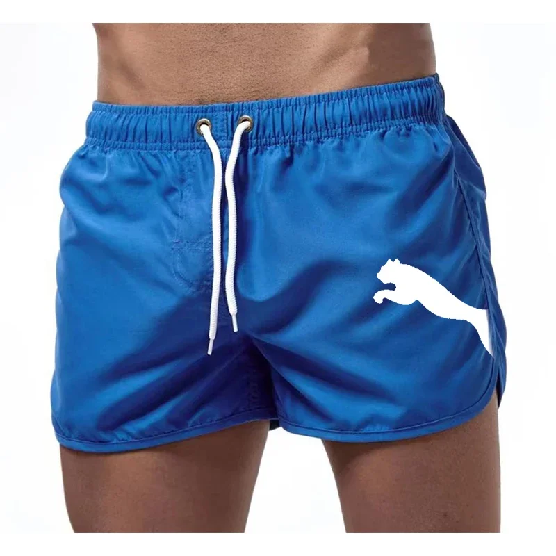 Shorts de praia casual masculino, shorts de natação, shorts sexy prancha de surf, marca da moda verão