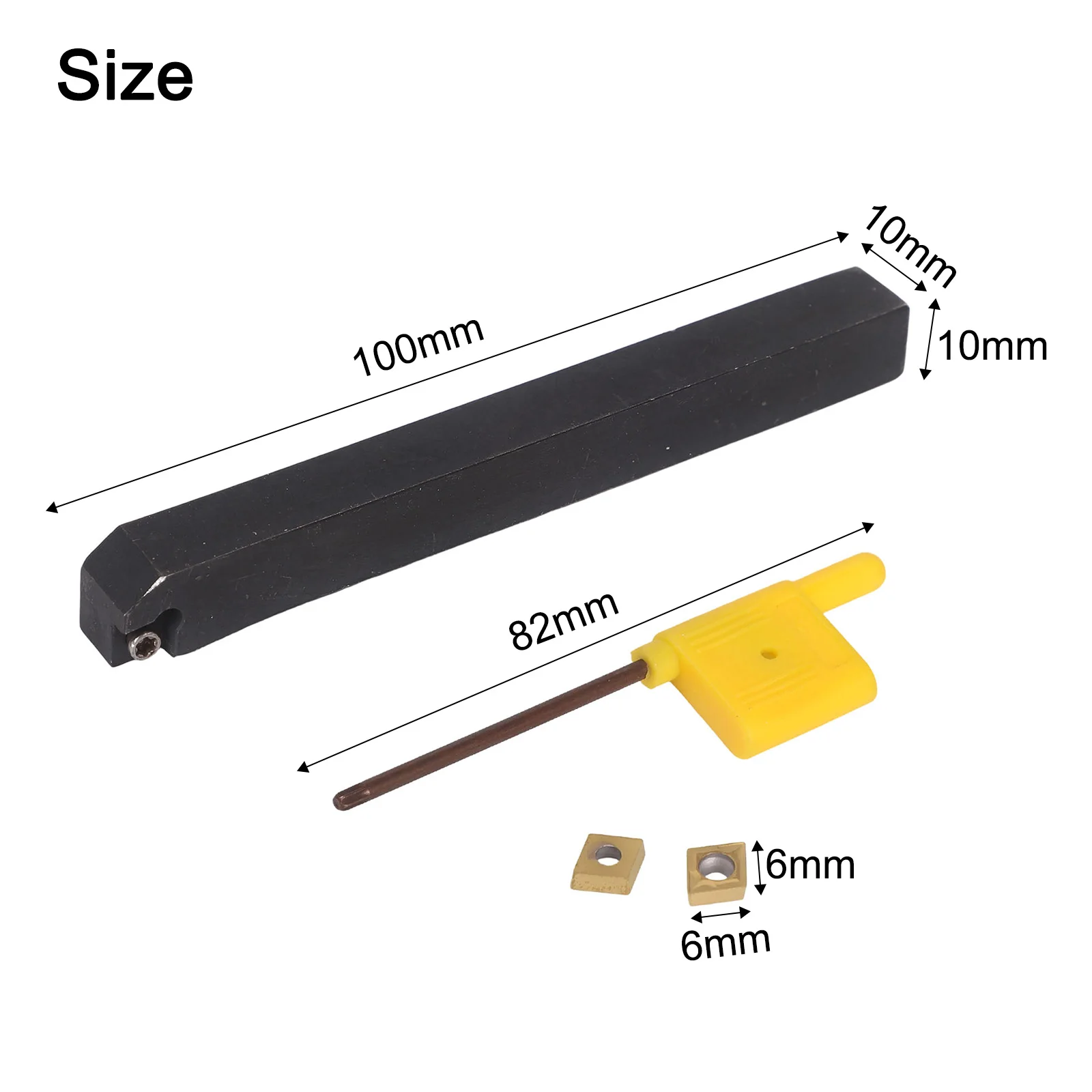Lathe Tool CCMT060204 Continuous Turning 10-Piece Set Alloy Steel Material Chip Breaking Control Excellent Cutting Performance