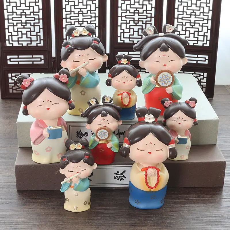 

Tang Dynasty Lady Figurine Chinese Style Hanfu Figure Xi An Cultural Creative Souvenir Desktop Ornament Chinese Souvenir Gift