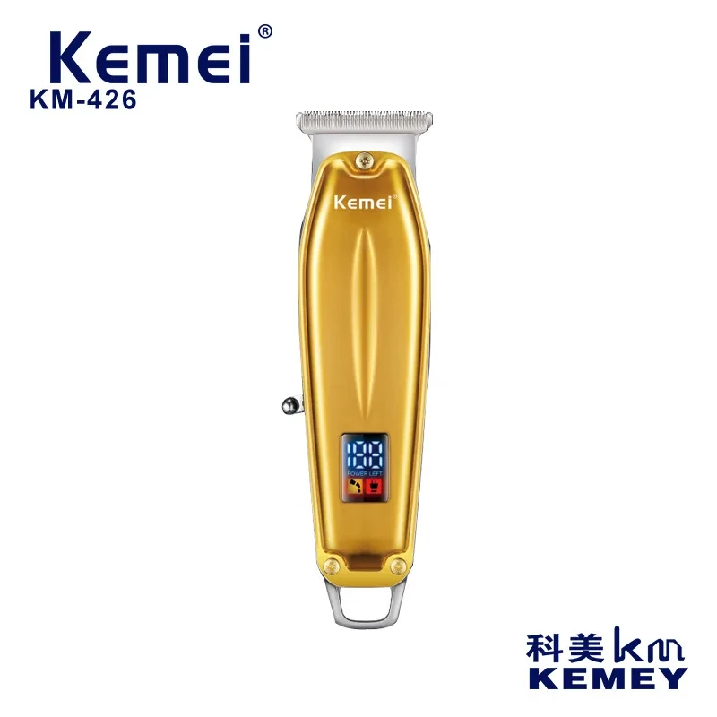 Kemei Km-426 Usb Mini Design Engraving Trimmer Charging Led Digital Display Mens Hair Clipper Trimmer