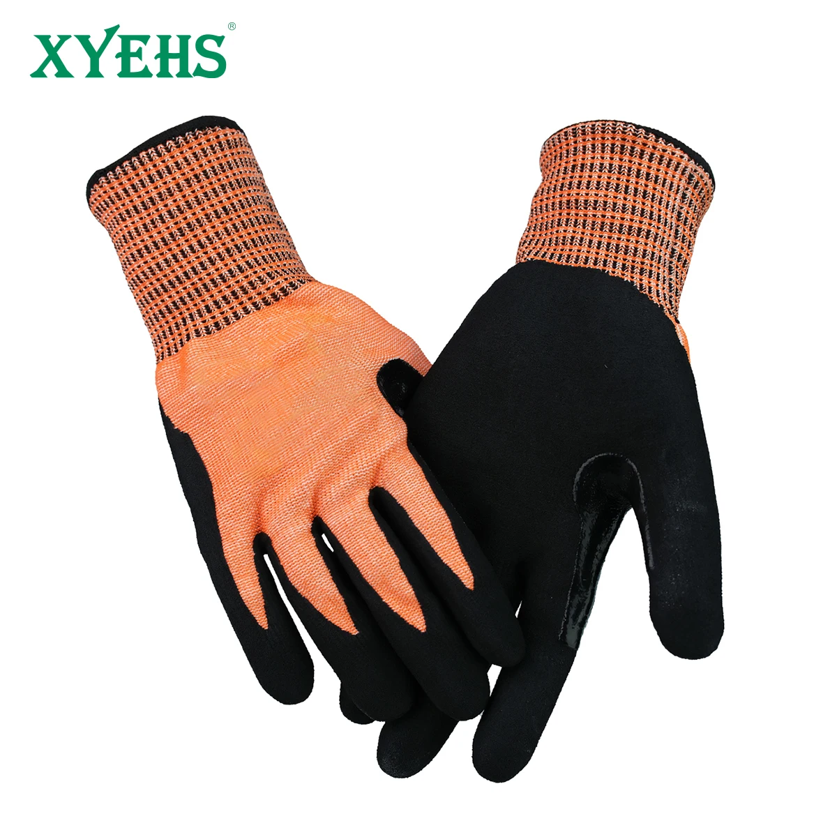 

XYEHS ANSI A9 Cut Resistant Gloves Nitrile Matte Coated Reinforced Thumb Safety Work Gloves for Automotive Construction