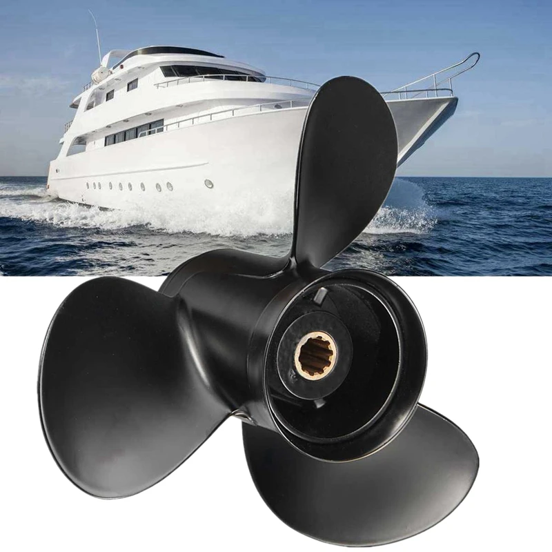 

Outboard Propeller Aluminium Alloy For Tohatsu Mariner For Mercury For Nissan 25-30HP 10 Spline Tooths 346-64104-5/3R0B645270