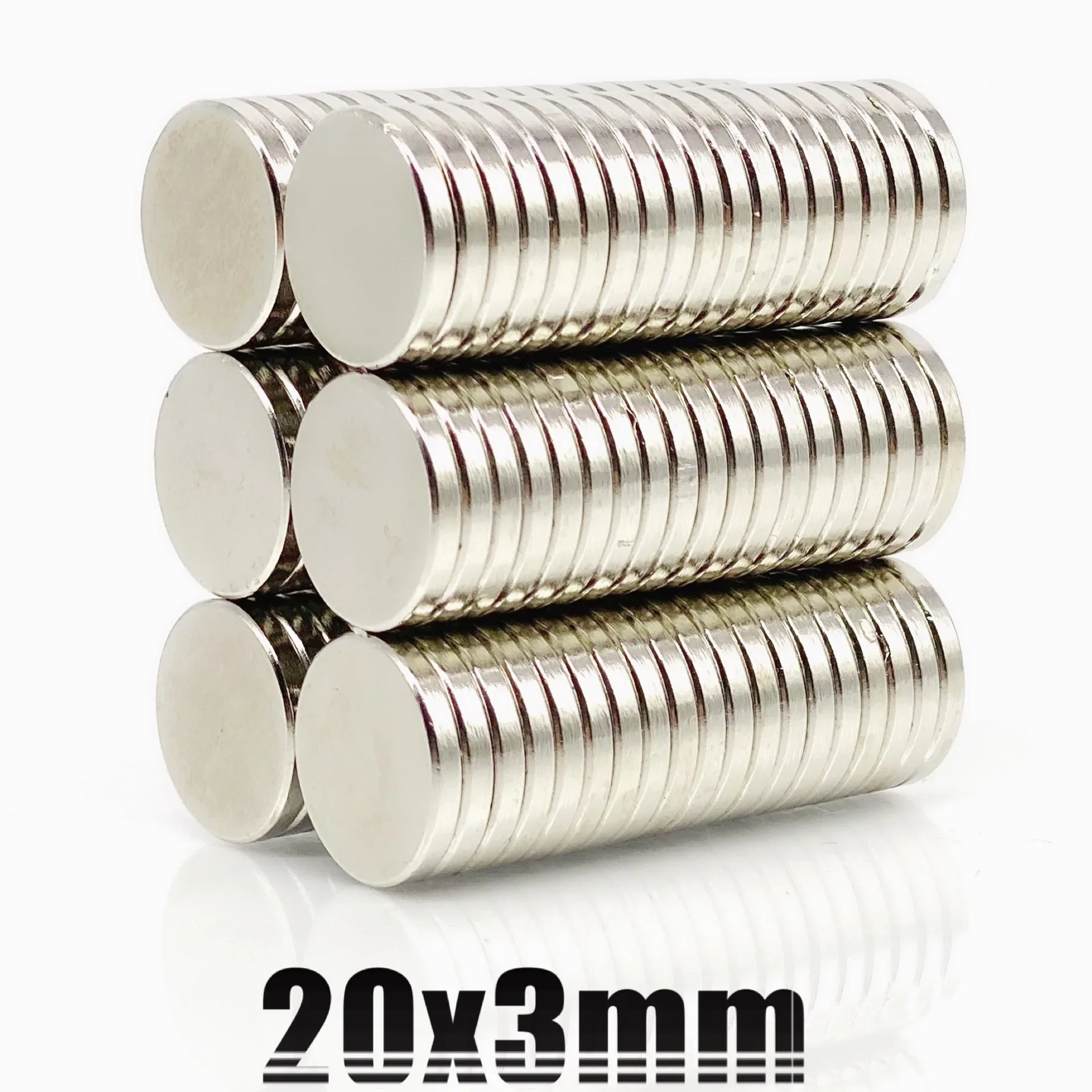 50pcs 20x3 Sheet Neodymium Magnet 20mmx3mm Round Powerful NdFeB Magnets 20x3mm Rare Earth Magnetic Disc magnet 20*3