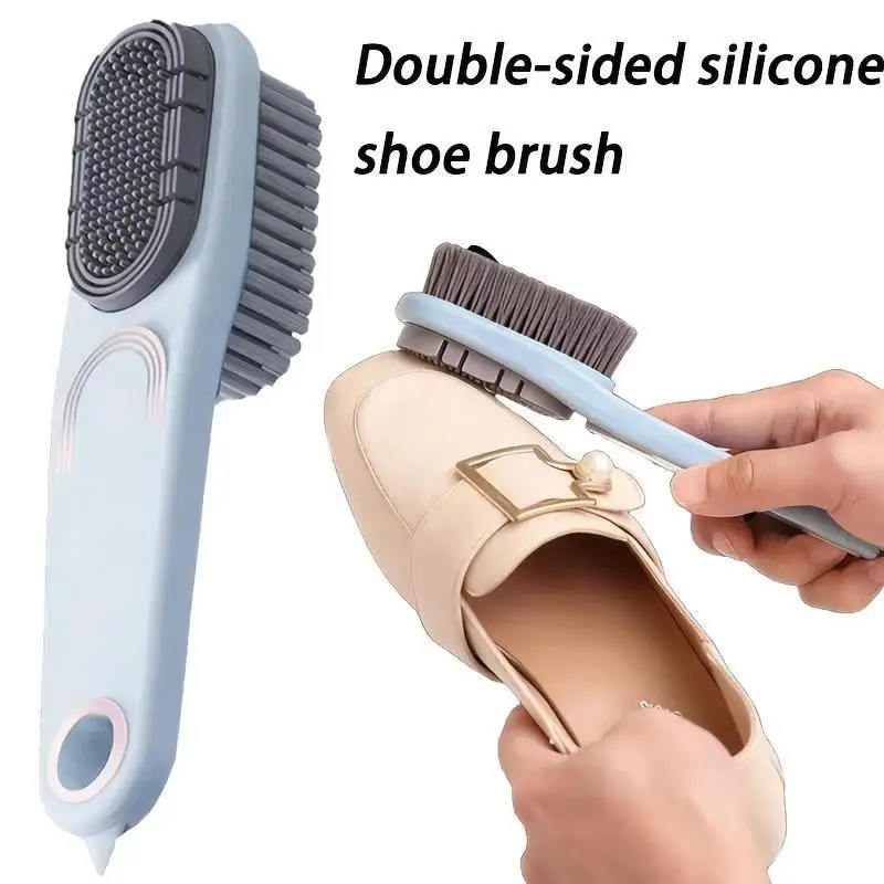 Double-sided Shoe Brush Soft Bristles Clothes Shoe Brushes Care Brush Waterproof Dirt Removal Cleaning Tool