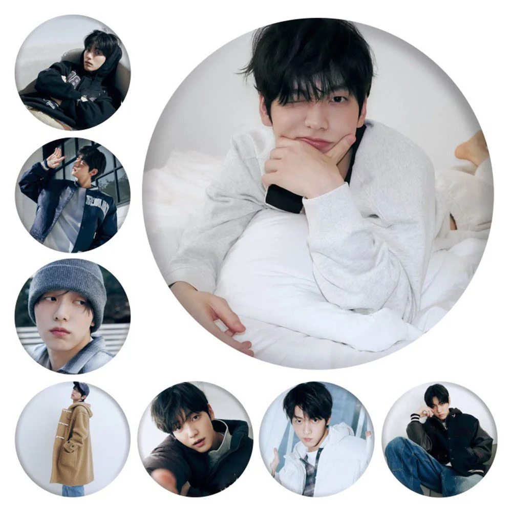 Брошь Kpop Soobin Magazine 58 мм, круглая жесть, металлический значок, сумка с принтом персонажей, шляпа, булавки для одежды, аксессуары, подарок для фанатов Брошь Kpop Soobin Magazine 58 мм, круглая жесть, металлический значок, сумка с принтом персонажей, шляпа, булавки для одежды, аксессуары, подарок для фанатов