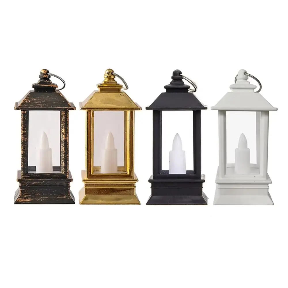 Retro LED Electronic Candle Light Creative Warm Light Outdoor Hanging Small Lanterns Battery-Operated Smokeless