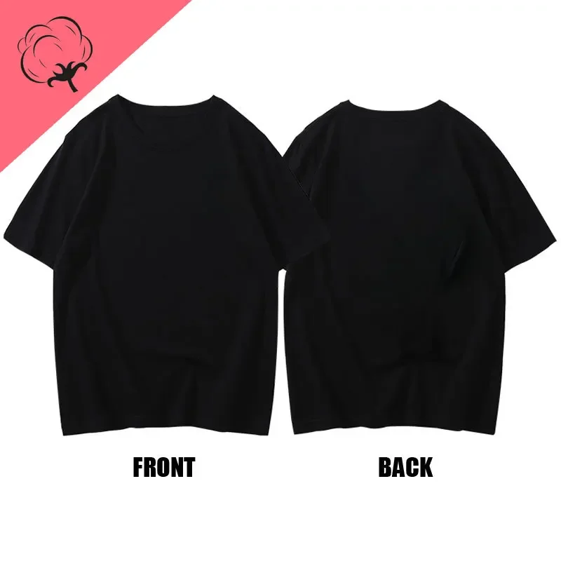 

Customized Pure Cotton Tshirts for Men Short Sleeve Tee Mens Clothes Gym Clothing Streetwear T-shirt Men's Tshirt Y2k Women's