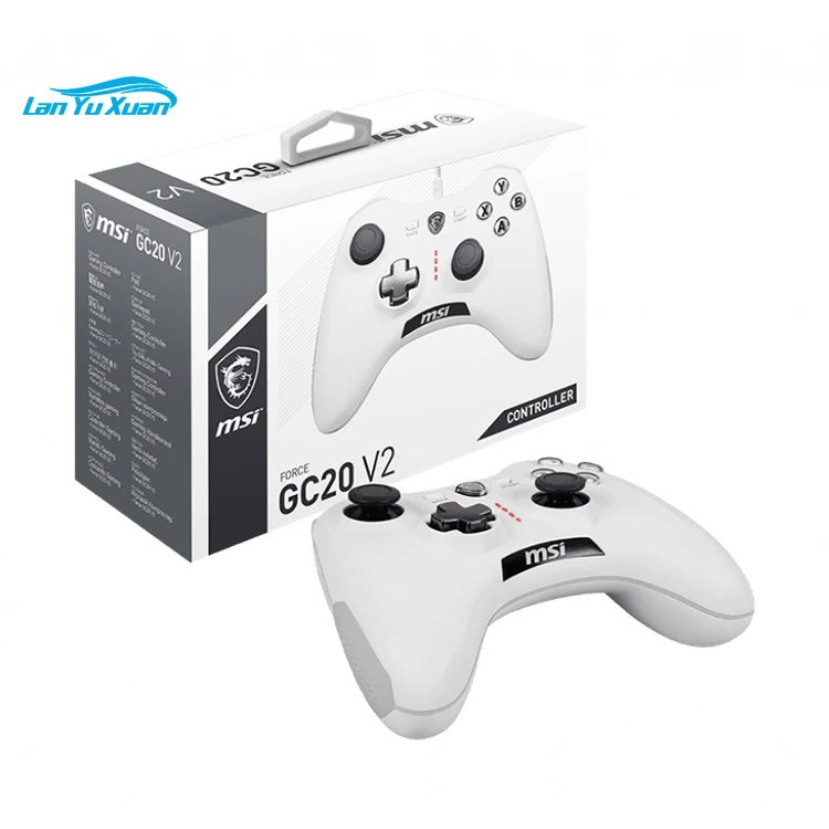 FORCE GC20 V2 WHITE Wired Gamepad Gaming Controller Handle With USB 2.0 Support PC Windows 10/8.1/7 and Android 4.1 above