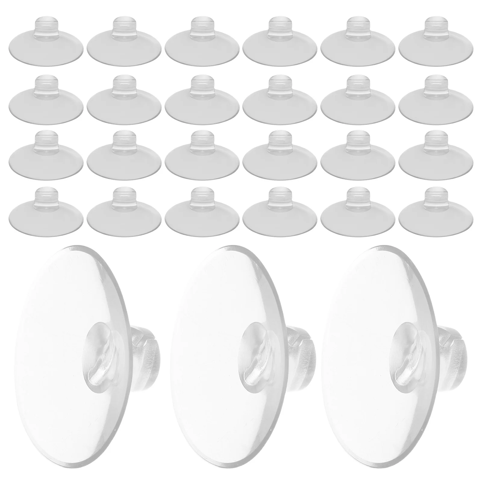 

50pcs Suction Cup Hooks Heavy Duty Waterproof Kitchen Bathroom Organizer Cable Management Transparent Hangers For Glass Wall