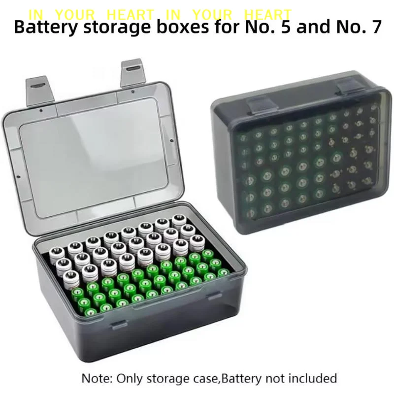 Battery Storage Organizer Holder Holds 54 AA AAA Batteries, Battery Box Case Garage Container,Home Drawer Organization Dispenser