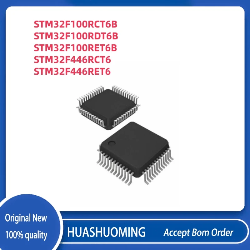 

Новые 2 шт./лот STM32F100RCT6B STM32F100RDT6B STM32F100RET6B STM32F100 STM32F446RCT6 STM32F446RET6 STM32F446 LQFP-64