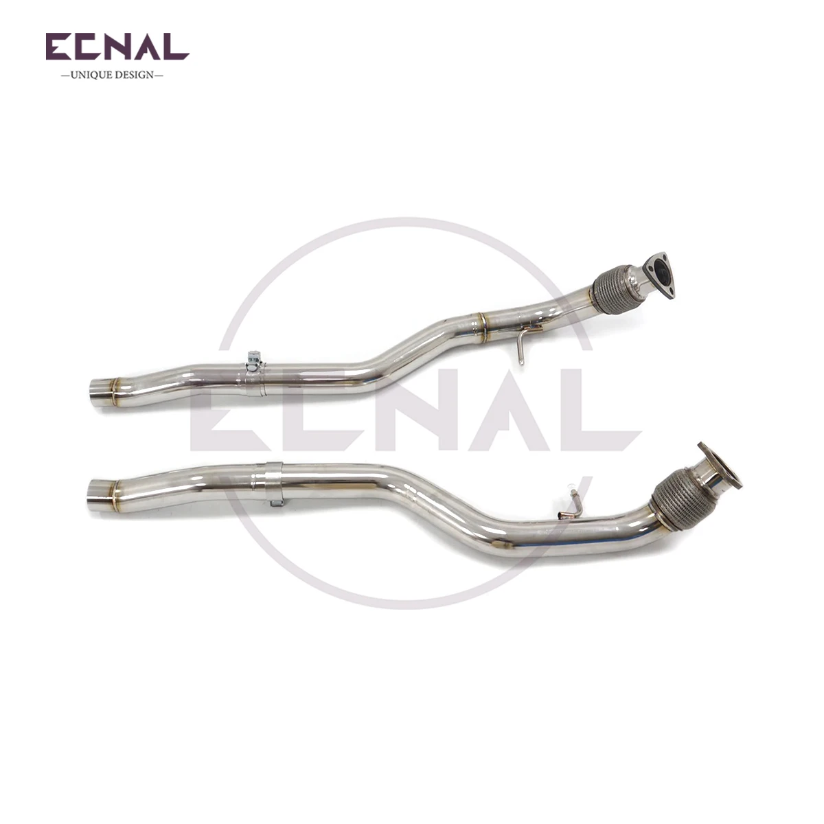 

Ecnal Exhaust Front Pipe for Audi A6 A7 C8 3.0T 2020+High Performance SS304 Car Sport Straight-through Exhaust System