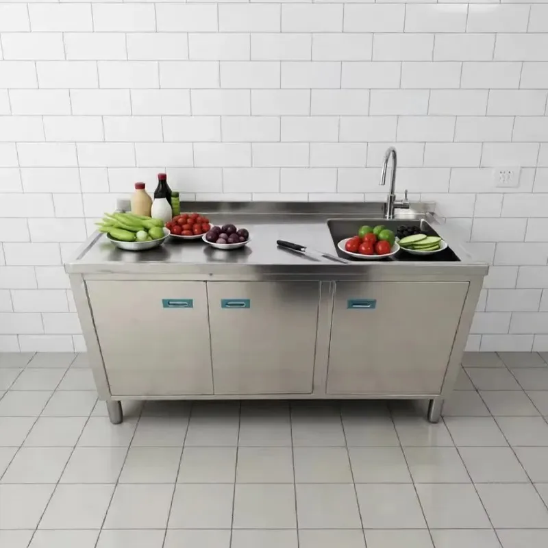 Stainless Steel Sink with Cabinet for Domestic and Commercial Use
