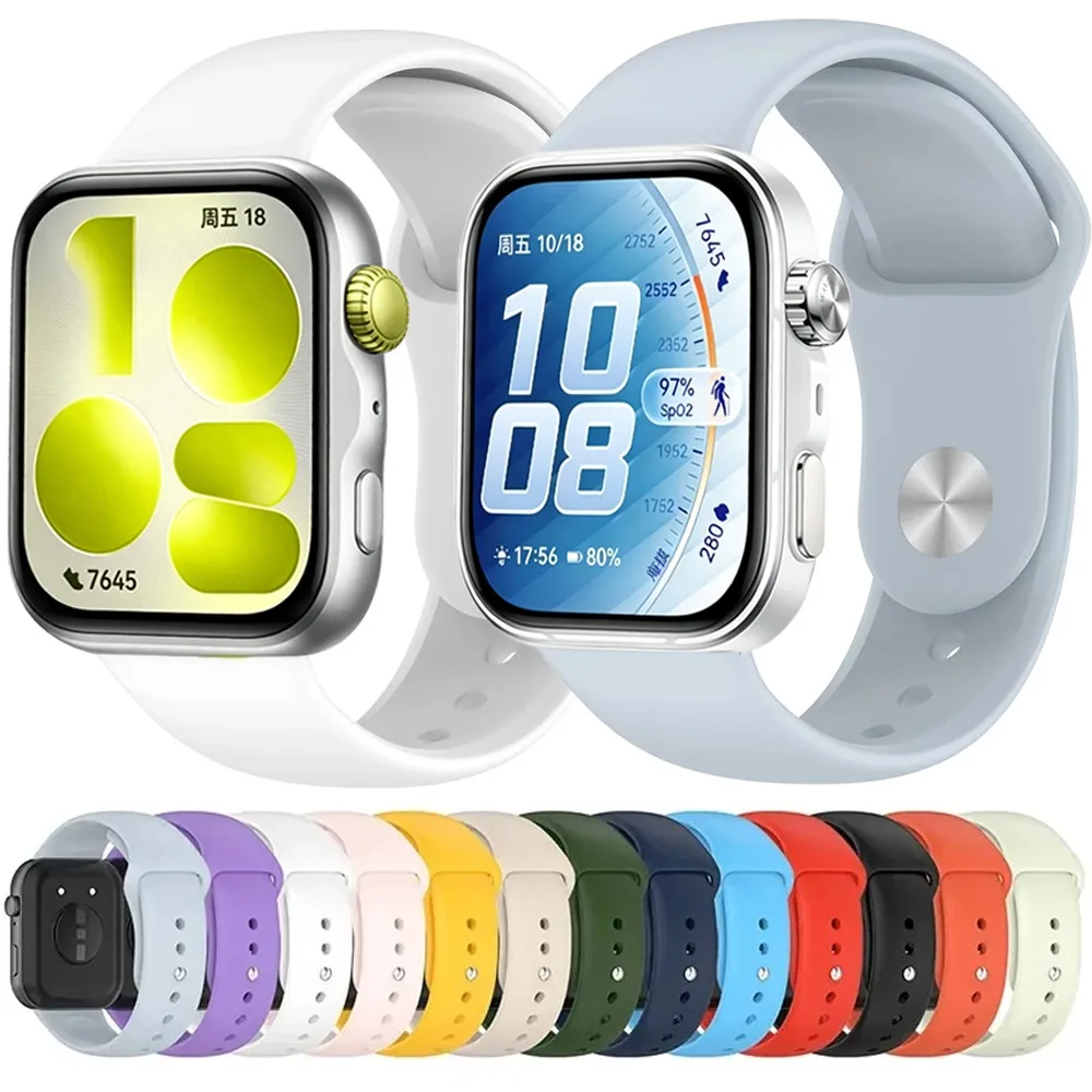 Official Silicone Strap for Huawei Watch Fit 3/4/5 Comfortable Replace Wristband Correa for Huawei Watch Fit 4-5 Pro Accessories