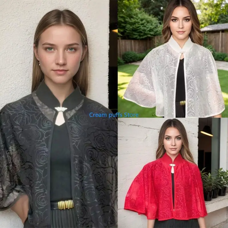 

50LE Elegant Flapper Shawls Wrap for 1920s Prom Wedding Party Beauty Scarf Cardigan Elegant for Evening Dress