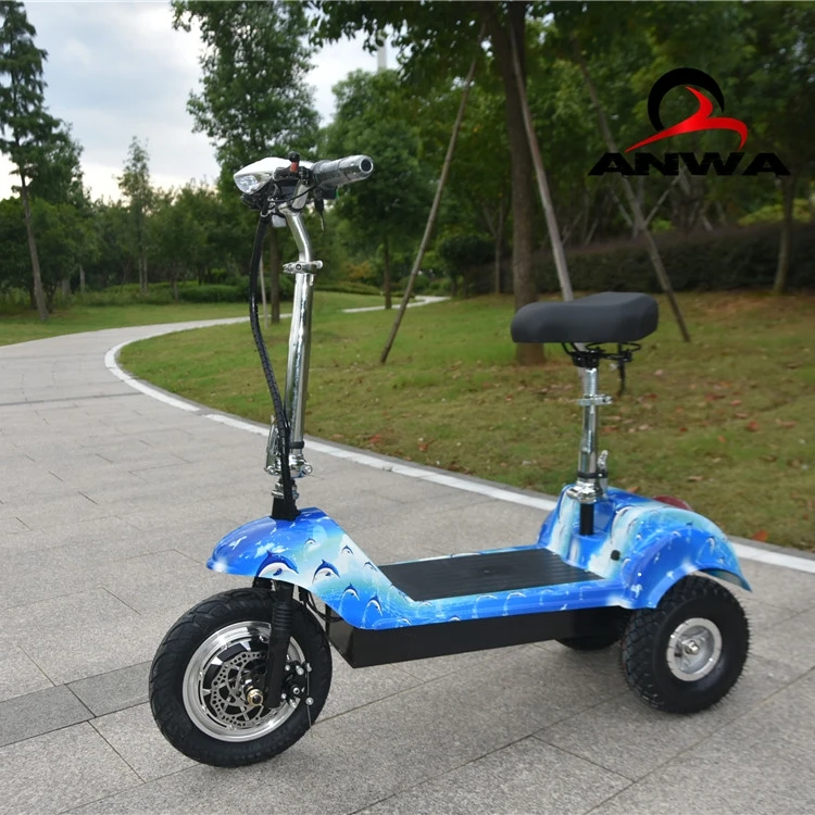 500W Powerful Three Wheel Golf Board Electric Scooter With Front/Rear Shock