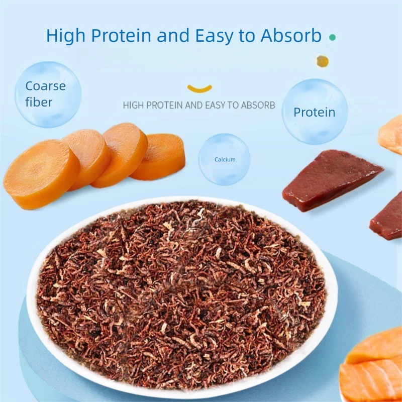 Yee Red Blood Worm Freeze Dried Artemia Salina Fish Food Feed for All Kinds of Tropical Aquarium Small Food