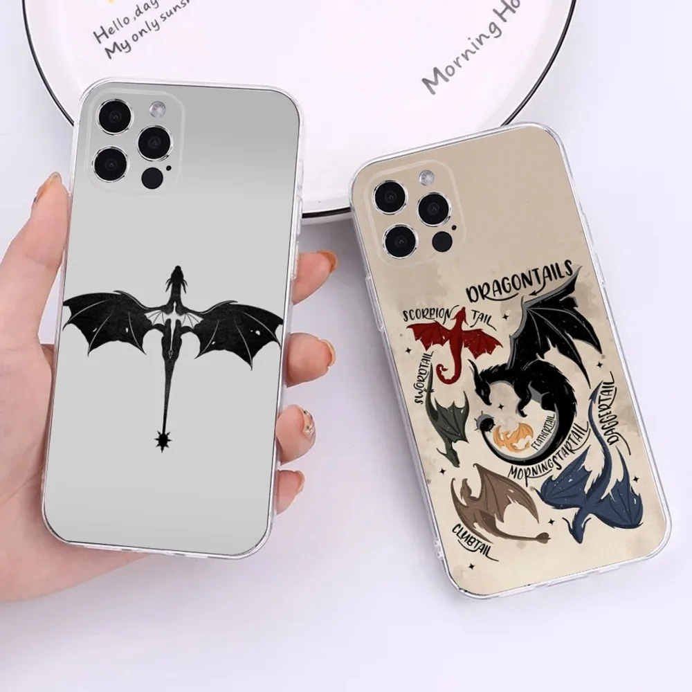 

F-Fourth Wing Phone Case For iPhone 15,14,13,12,11 Plus,Pro,Max,XR,XS,X,7,8 Plus,SE,Mini Transparent Silicone Soft