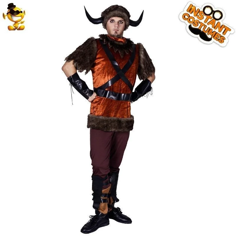 

Хэллоуин для взрослых и мужчин, скандинавский пиратский ролевой костюм викингов, большой мужской пиратский сценический костюм викингов, материал PU