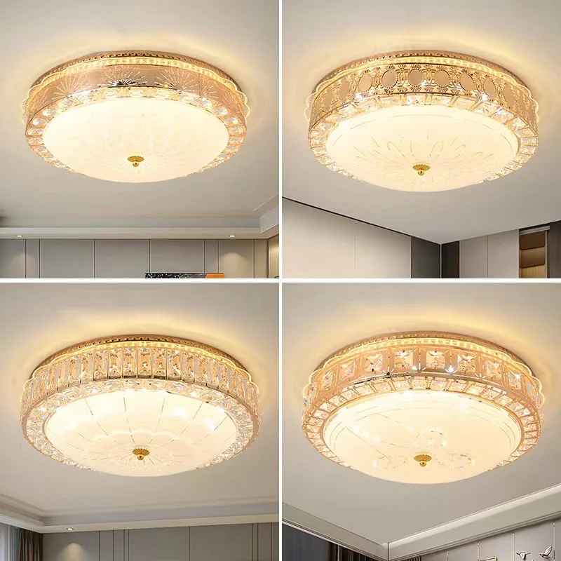 

Crystal Ceiling Lamp: Modern, Simple Atmosphere, Living Room Light, LED Ceiling Lamp, Bedroom, Balcony, Aisle Lamp