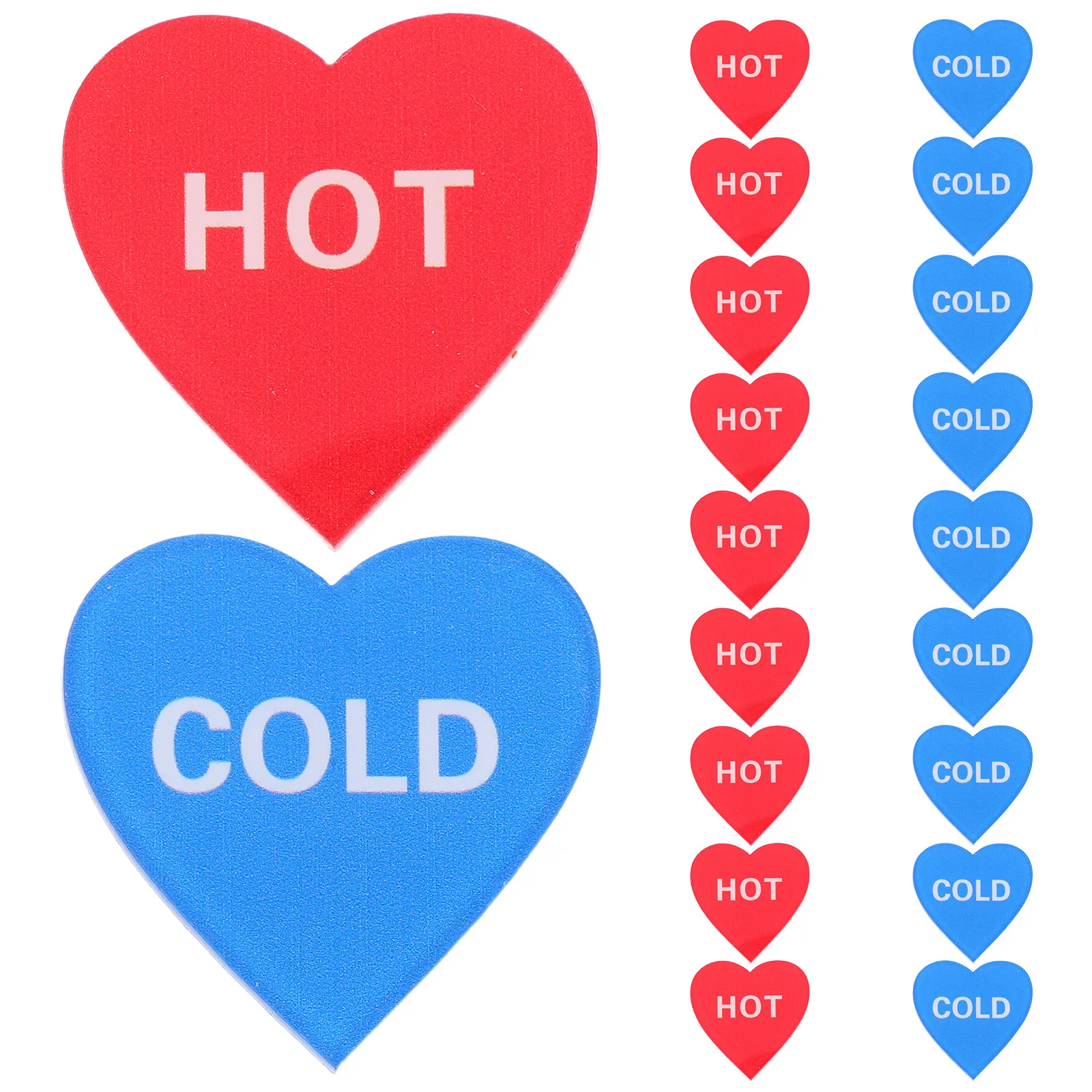 20Pcs Sleek Acrylic Hot and Cold Water Stickers Temperature Identification Signs for Bathroom Kitchen Washroom Faucet Sink