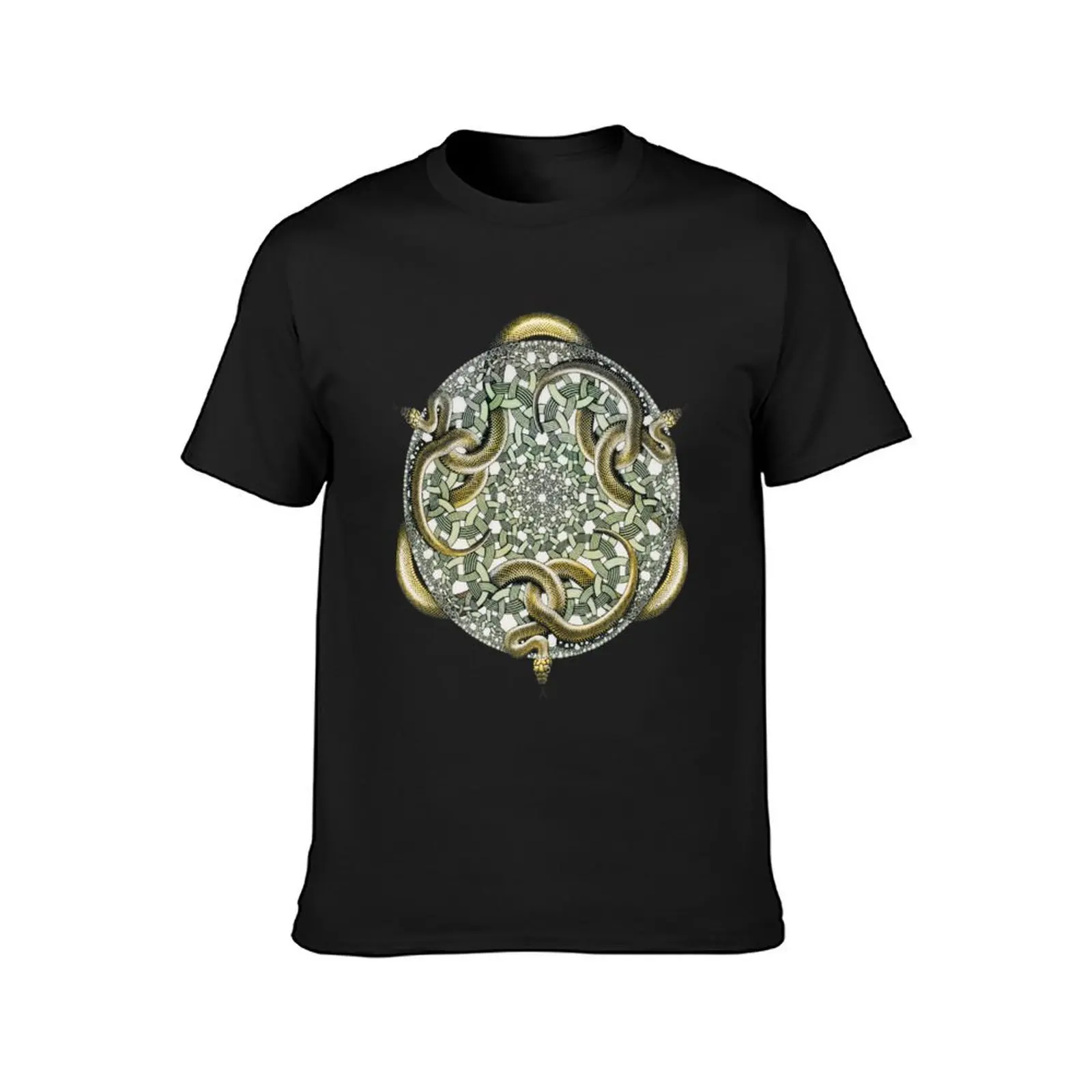 Escher Snakes T-Shirt tees customizeds aesthetic clothes mens graphic t-shirts