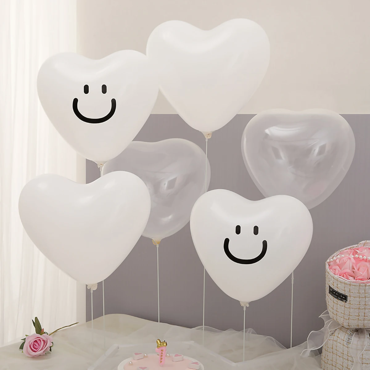 Love balloon table floating bracket birthday party decoration