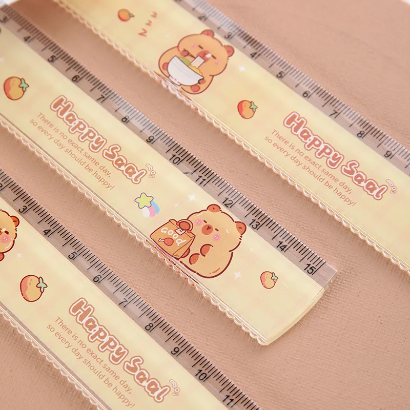 Capybara Acrylic Ruler Cute animals Straight Ruler Multifunctional Student Stationery Hand Account Tool Cartoon kids stationery
