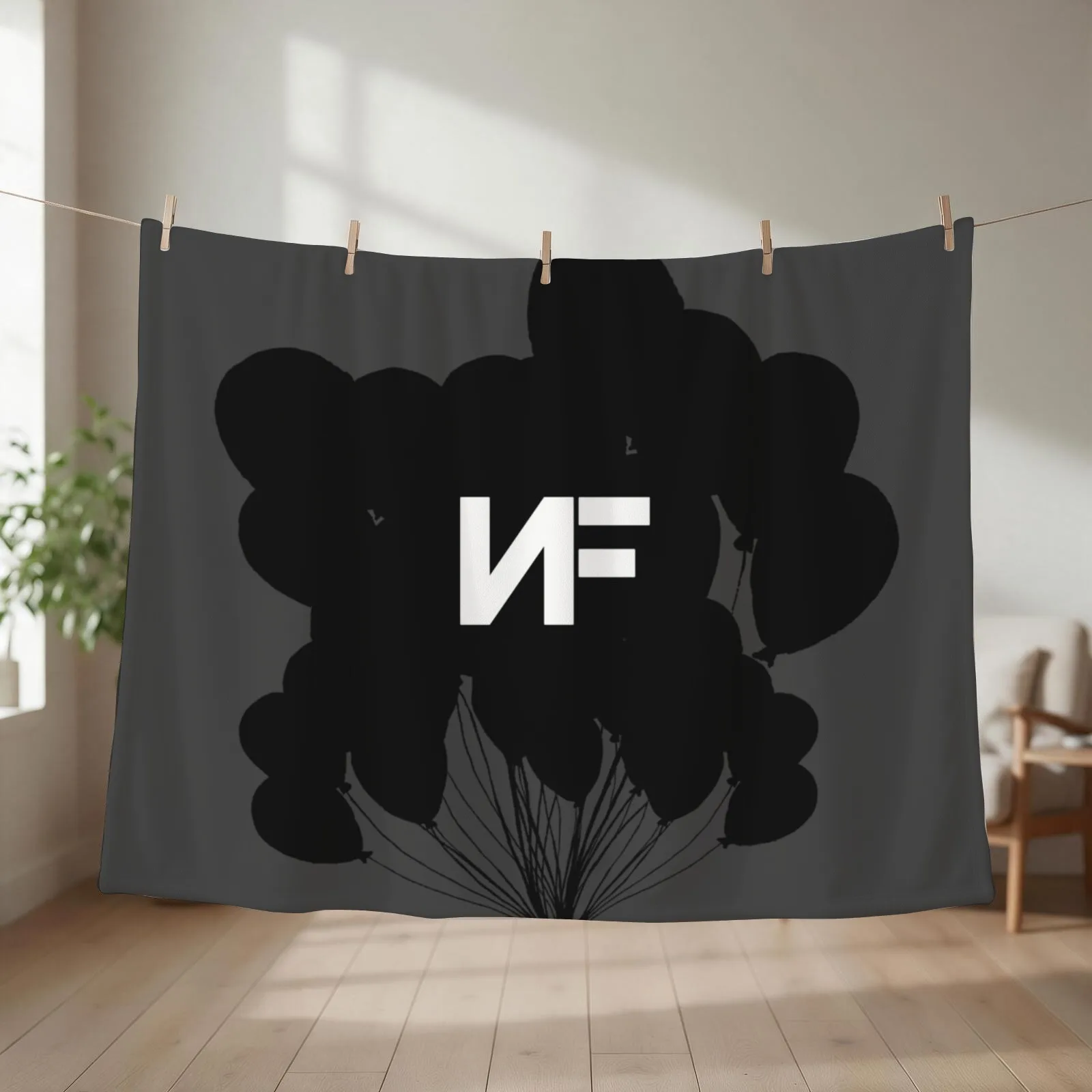 NF Balloons Throw Blanket couch cozy soft plush fuzzy picnic outdoor blanket
