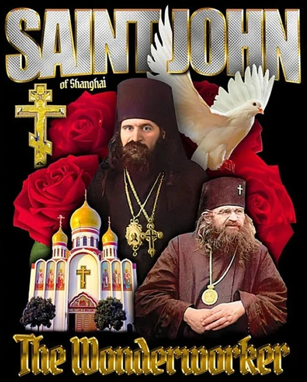 

Saint John the Wonderworker of San Francisco & Shanghai T-Shirt 100% Cotton O-Neck Summer Short Sleeve Casual Mens T-shirt