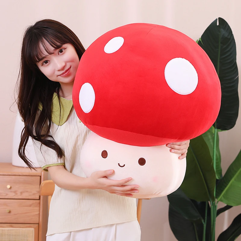 23/30/60CM Kawaii Mushroom Plush Dolls Simulation Plant Pillow Lovely Toys for Home Decor Sleeping Cushion Stuffed Soft Dolls