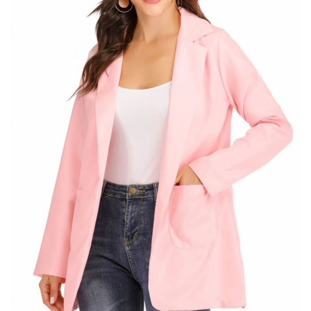 

Women's breathable slim lapel cardigan and suit jacket with pockets suitable for all seasons and multiple casual occasions
