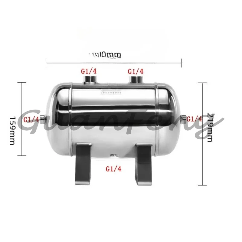 Air compressor pressure box, 5L 304 stainless steel gas storage tank
