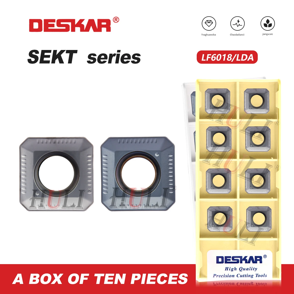 

DESKAR 100% Original CNC lathe Mill Tool SEKT1204AFTN-XM LDA/LF6018 Machining Center Squar Numerical Control Milling Cutter Blad