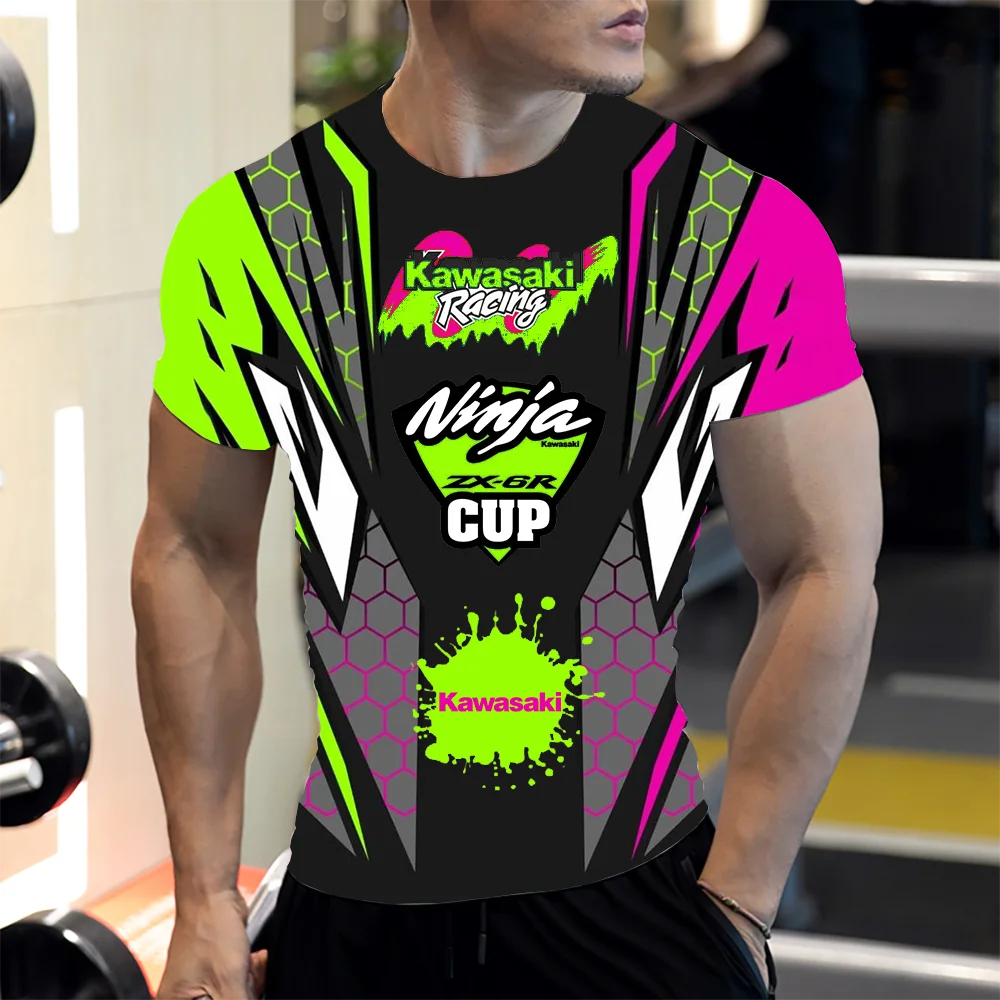 

Kawasaki Motorcycle T Shirt Men Women Fashion 3D Print Kawasaki Harajuku Cool Short Sleeve Men Summer Outdoors Casual T-shirts