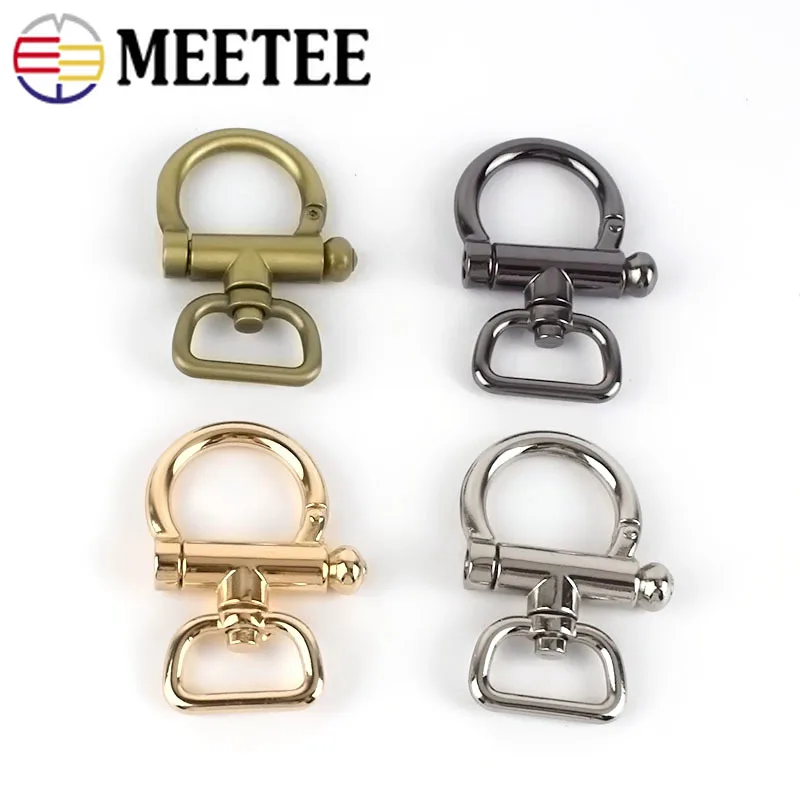 2/4pcs 20/25mm Metal Buckle Bag Strap Connector Swivel Clasp Webbing Keychain Handbag Belt Hanger Hook DIY Hardware Accessories