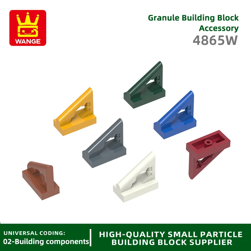 20Pcs/Lot 4865w Bevel Angle Railing Building Blocks MOC  Construction Accessories Compatible with Brick Children Toys Gift Box