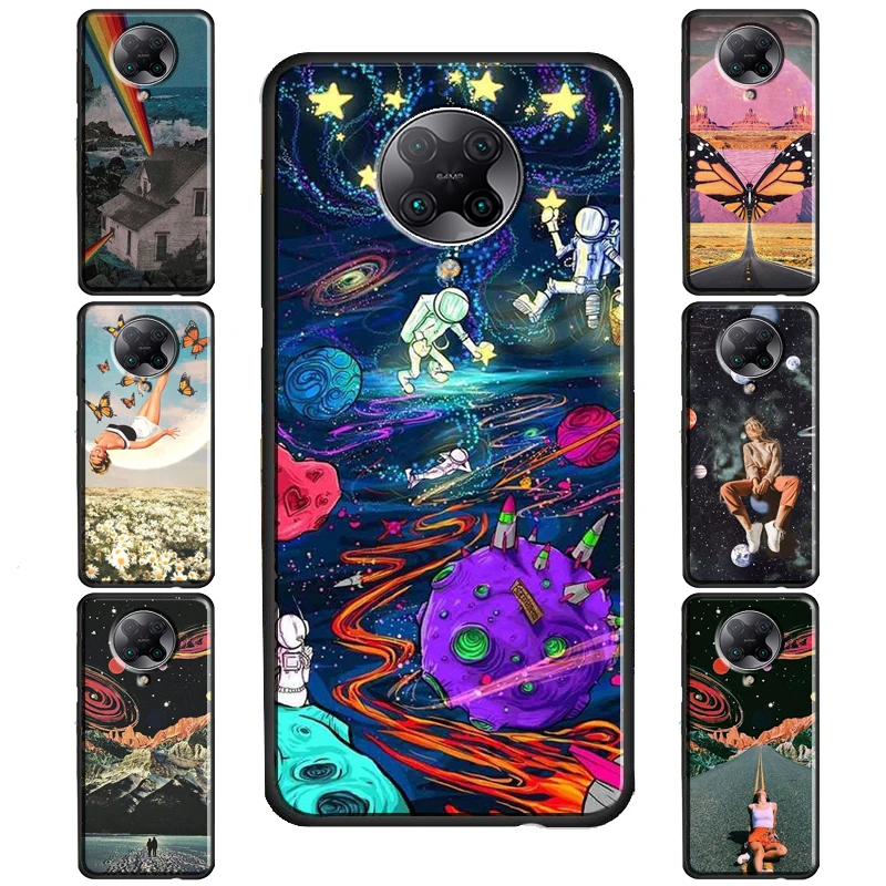 Art Aesthetic Trippy Psychedelic Cover For POCO F3 X3 GT F1 F2 M3 M4 X4 NFC X3 Pro Case For Xiaomi 12 10T 11T Pro Mi 11 Lite