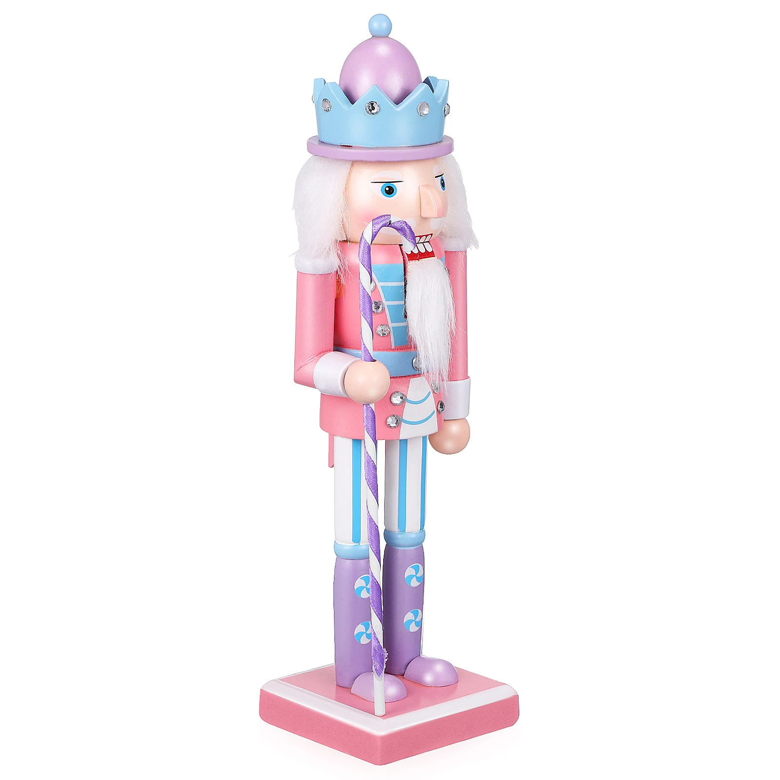 

s Pink Nutcracker Soldier Christmas Decoration Wooden Figure Easy to Soldier Nutcracker Design Holiday Gift