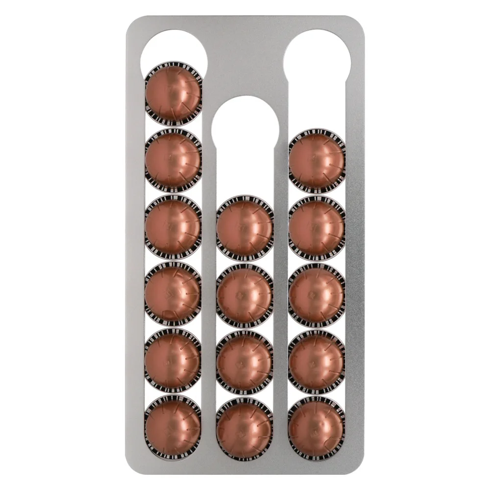 Coffee Pod Holder 17 Capsules Storage Drawer Compatible  Nespresso Vertuo Caffitaly Lavazza Capsule Holder Kitchen Counter