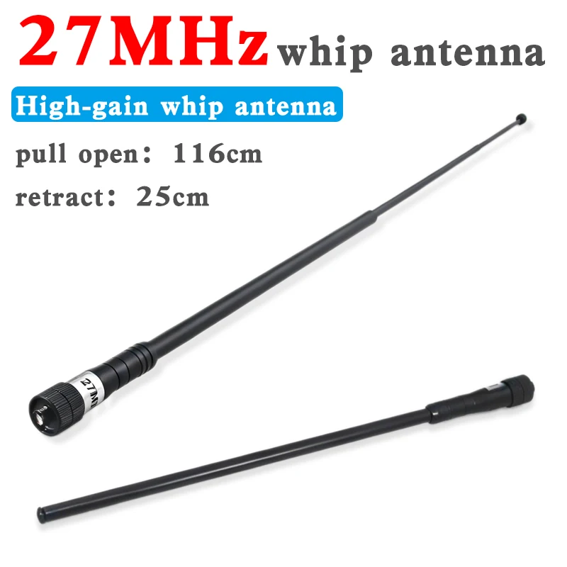 

27MHz Telescopic/Rod HT Antennas SMA Female 25cm-116cm CB Radio Telescopic Antenna 2.15dB High Gain HT Amateur Antennas CB short