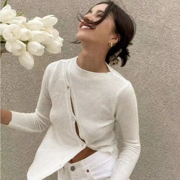 

Woolen Long Sve irt Knitted Street Sle Women's Faion Polyester Fiber 00% Autumn Season Regular Sve pe