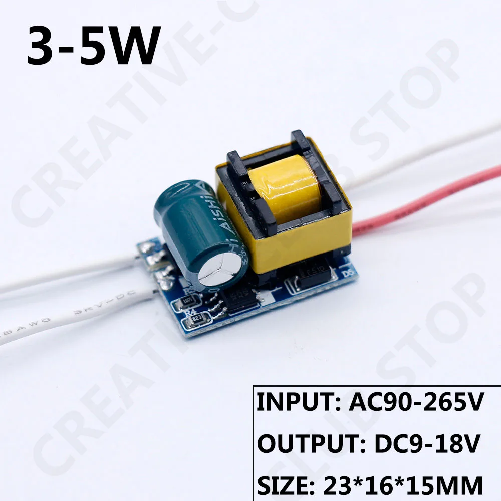 LED Driver 1W 3W 6W 9W 10W 12W 15W 18W 300mA LED Power Supply Adapter 90-265V Lighting Transformers For LED Spotlight Bulb Chip