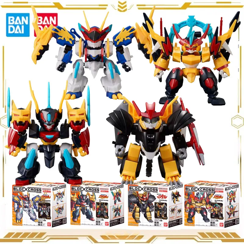 

Bandai оригинальный блок-крест Ryuohmaru Kohryumaru Jyakomaru Raijinmaru фигурку игрушки для мальчиков подарок коллекционные украшения