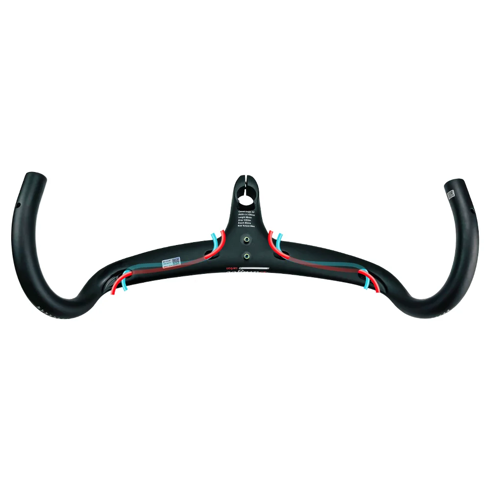 Gravel-Integrierter Fahrradlenker mit 25 mm Offset ° Carbon-Rennradlenker 5D Ultraleicht Integriert Geeignet für 28,6mm Gabeln – Detail 7