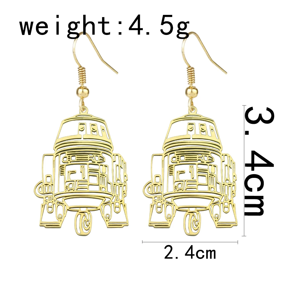 أقراط روبوت من سلسلة أفلام الخيال العلمي ، نوع ، متمرد معدني ، أعمال فنية ، هدايا للجماهير ، اتجاه الموضة #6