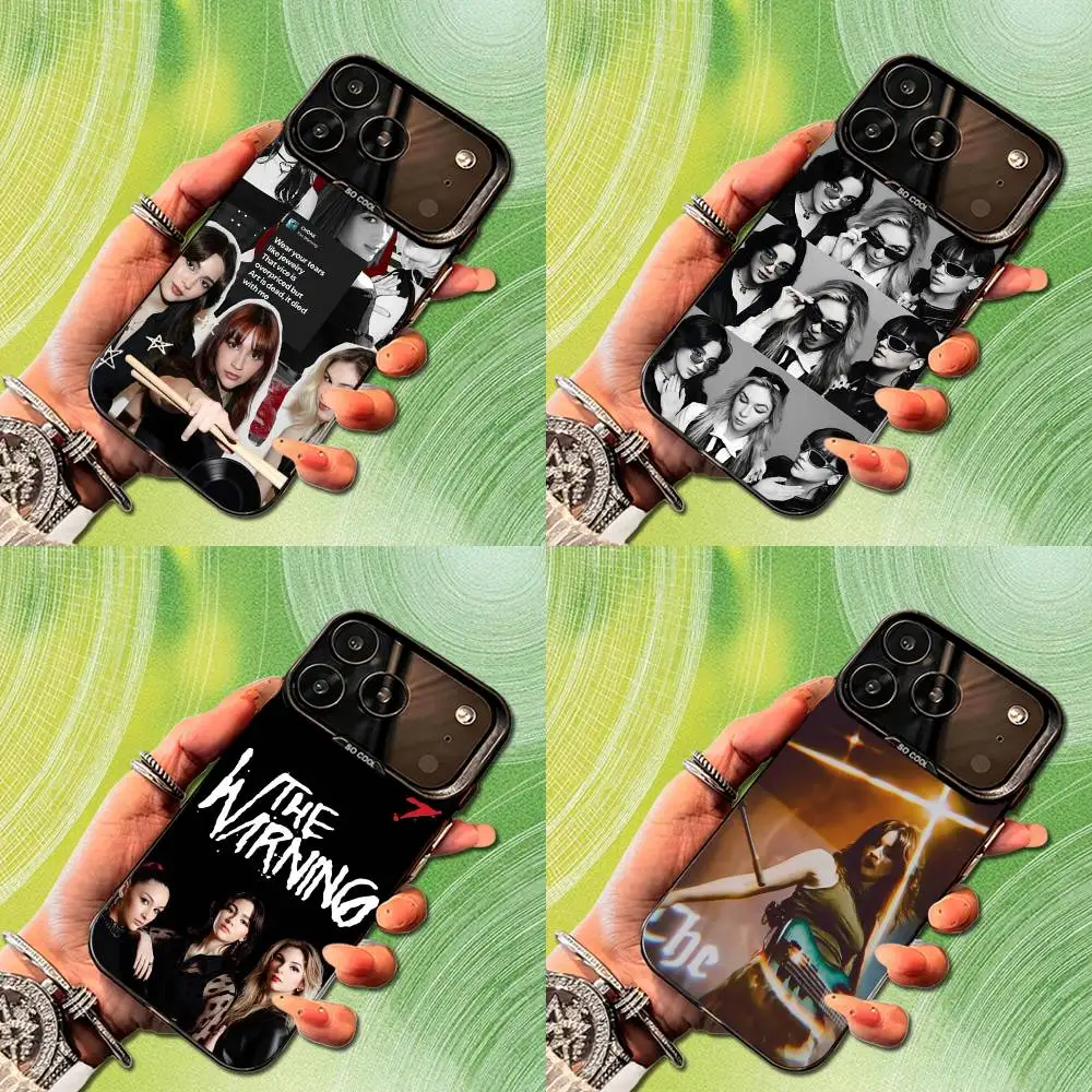 Funda de teléfono Rock Band T-The W-Warnings para iPhone 14,17,13,12,11,16,15,Mini,Pro,SE,XS,MAX,funda de silicona negra mate