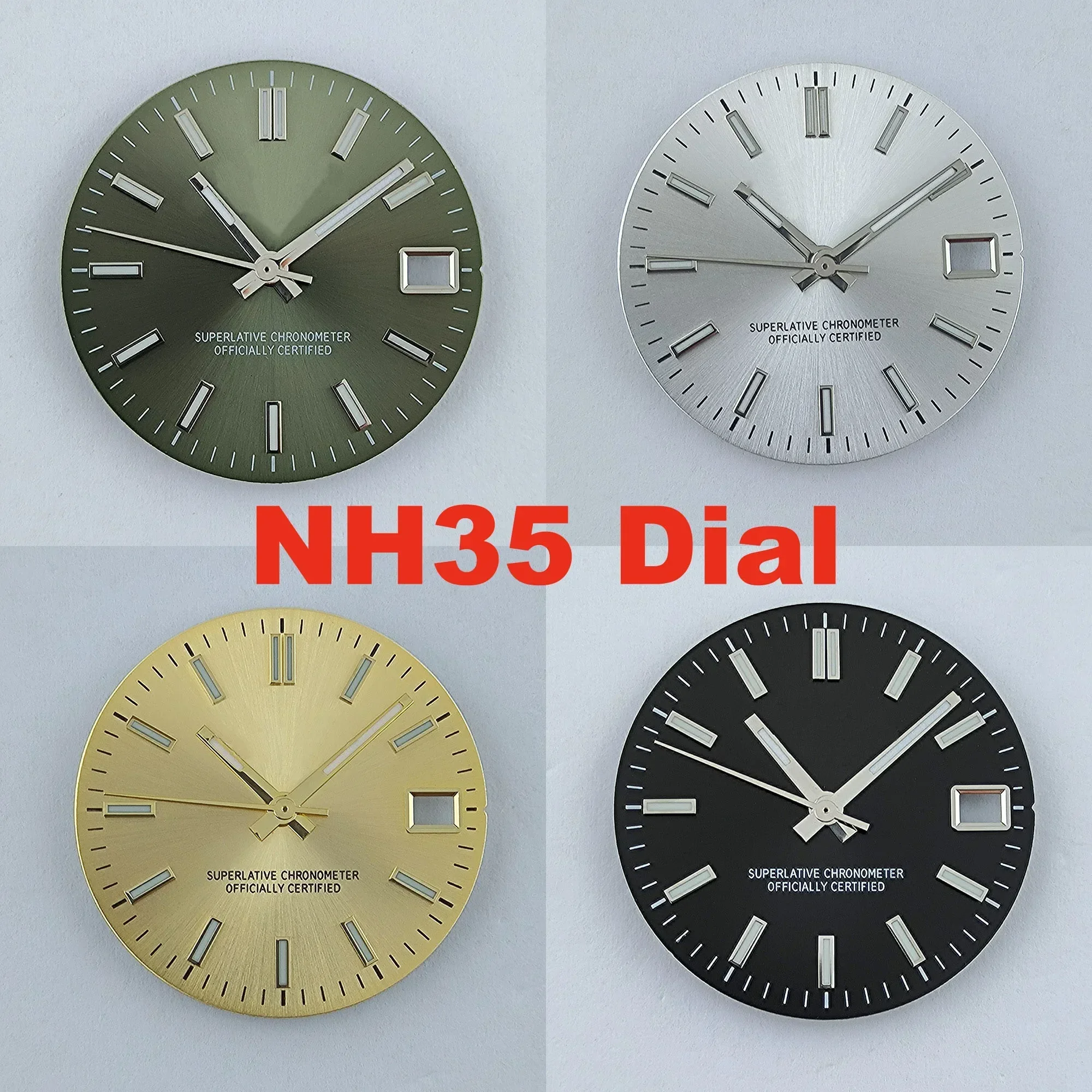 

28.5mm NH35 Dial Watch Dial Dial Green Luminous Face for NH35 NH36 Automatic Movement Watch MOD Parts Accessories