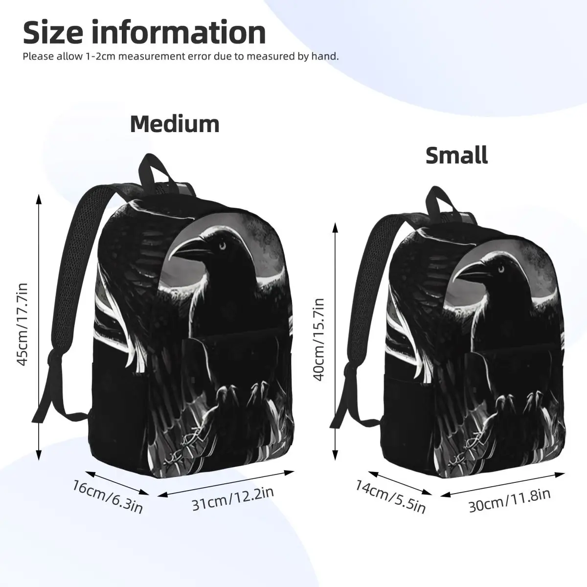 Odin's Watcher Yggdrasil Raven Backpack Daypack Large Capacity Children BookBag School Bag Shoulder Bags for Men Women