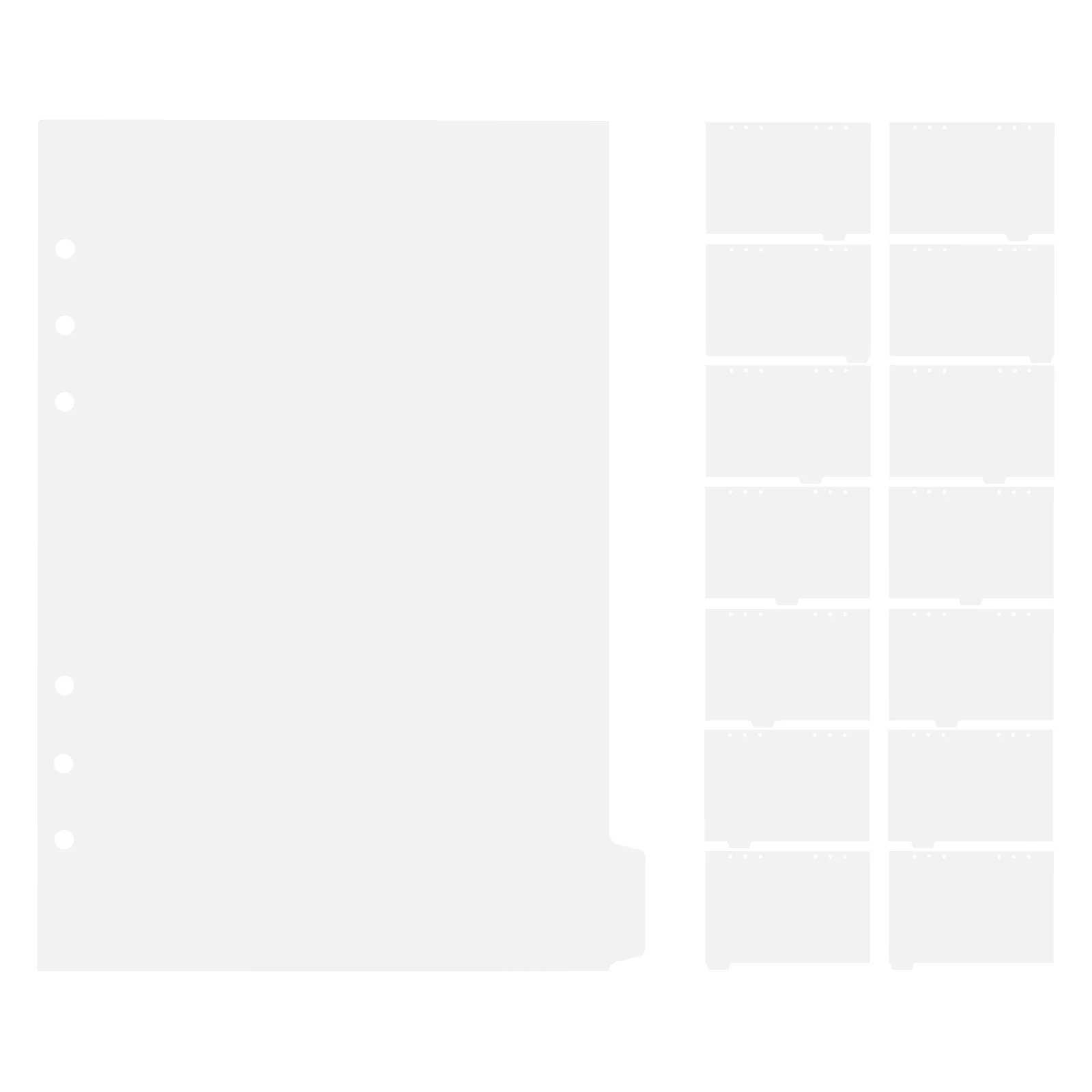 

14 Pcs Tabs Loose-leaf Divider Binder Separators Looseleaf Dividers Page with Plastic Folder Index